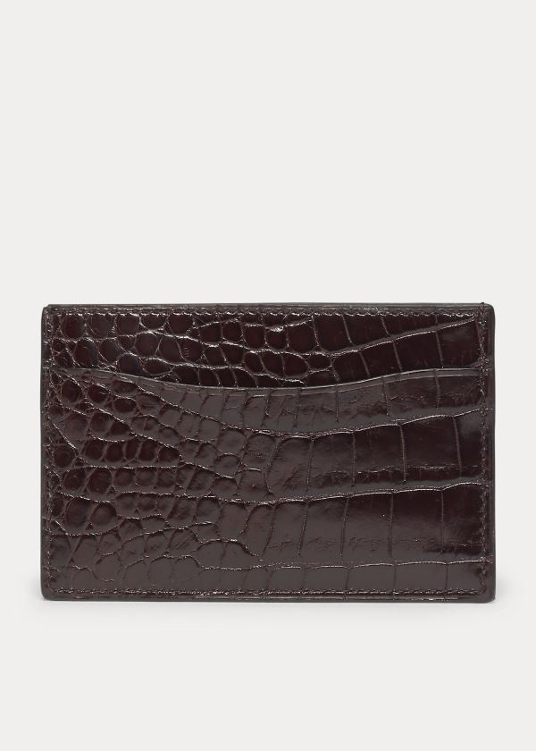 Men's Ralph Lauren Alligator Card Holder | 960538HSU